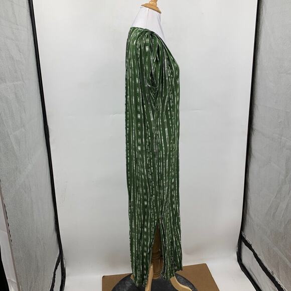 Porridge Dress Womens XS Extra Small Green Vanya Slit V Neck Maxi Anthropologie - Picture 3 of 14